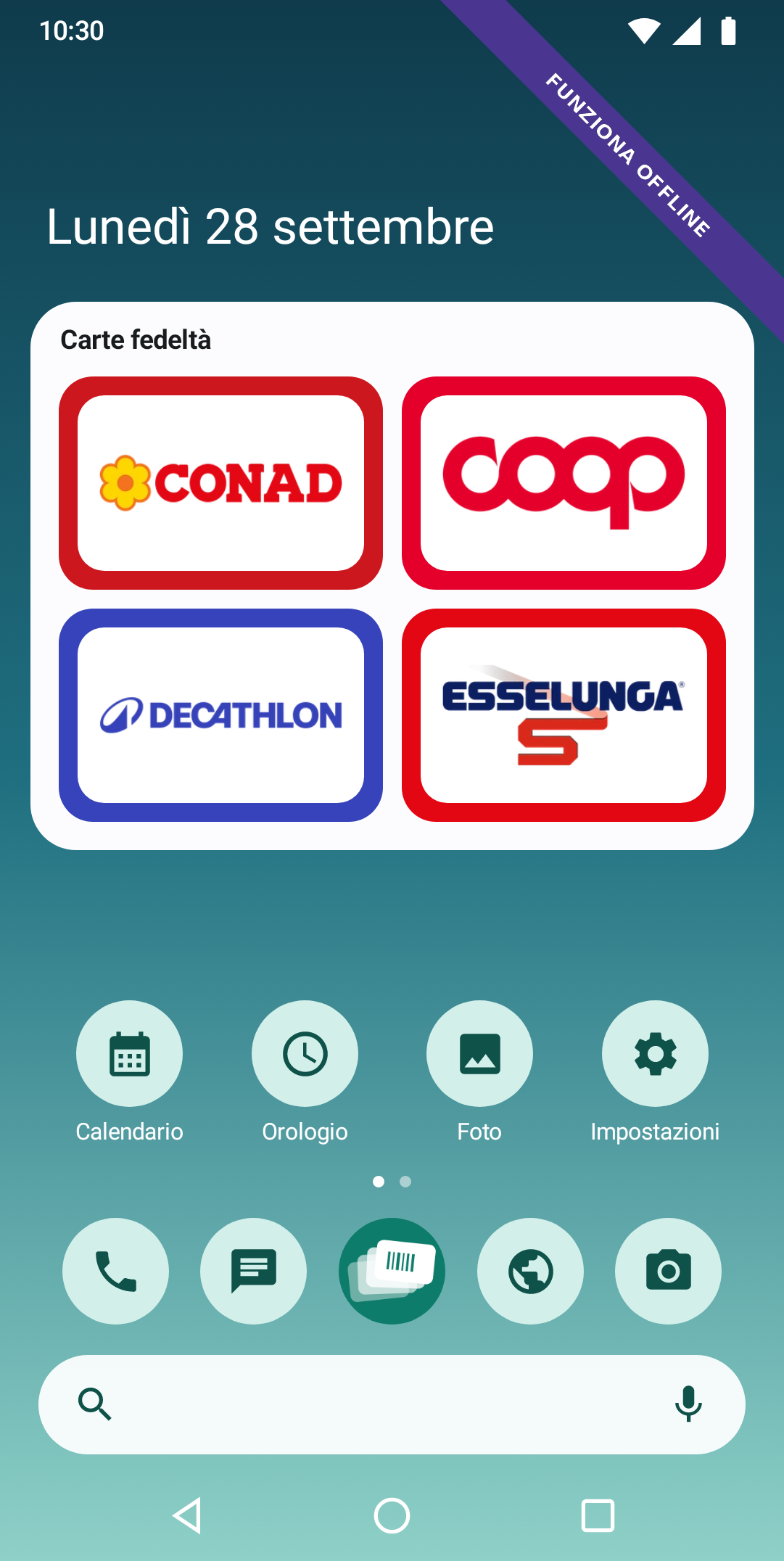 Widget nella home